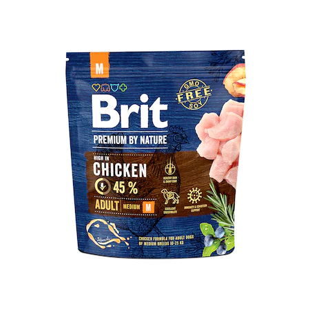 Hrana uscata pentru caini Brit Premium, Adult M, 1 Kg